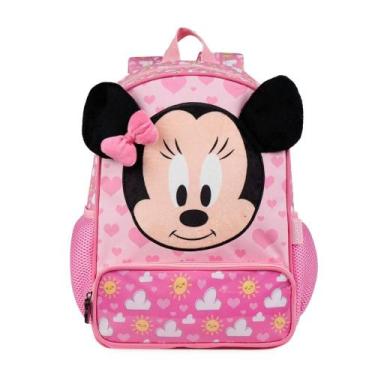 Imagem de Mochila Escolar Feminina Infantil Minnie Baby Rosa Claro - Bagaggio, U