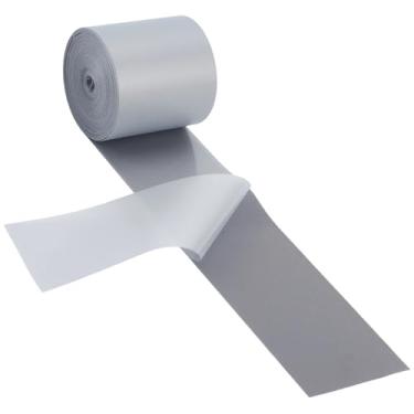 Imagem de GORGECRAFT Fita listrada refletiva prateada de 10 m x 40 mm, ferro térmico, transferências, alta visibilidade, aviso de segurança, película de vinil, adesivos de pano para camiseta, bolsa de lona