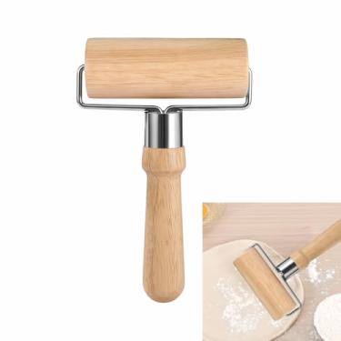 Imagem de Rolos superiores para pizza e massa – antiaderentes, de madeira e fácil de limpar, assar, pastelaria, torta, biscoitos – itens essenciais para cozinha, estrutura de madeira de faia, alças ergonômicas
