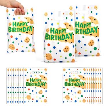 Imagem de 50pçs Sacolas Presente Biscoitos, Coloridas Sacolas Lembrancinhas Happy Birthday para Favores Festa Decorações Festa Aniversário Tema Cartoon para Celebrações Meninos Meninas