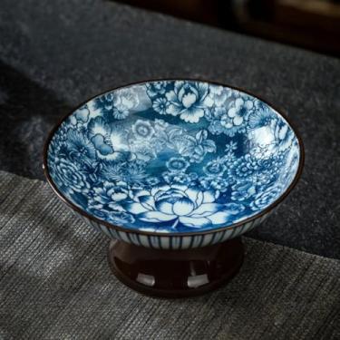 Imagem de FENNYYAR Prato de oferta de santuário budista retrô estilo chinês, 12 cm, prato de sobremesa de frutas domésticas de cerâmica