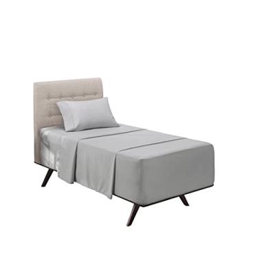 Imagem de Hearth & Harbor Conjunto de lençóis de cama de 3 peças com bolso extra profundo - Lençol com elástico super profundo de 45,5 cm a 61,5 cm de profundidade, serve para colchões de alto perfil com blusas, solteiro GG, cinza prateado