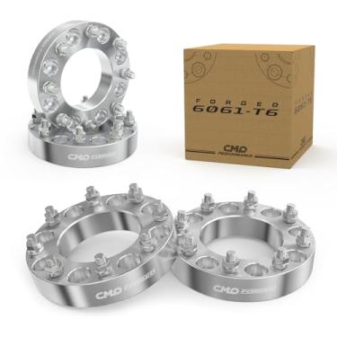 Imagem de Customadeonly Adaptadores de roda 8 x 6,5 a 8 x 180 (4 peças de 3,8 cm de espessura) furo central 126 mm m14 x 1,5 pinos - permite que o cubo 8 x 6,5 use rodas 8 x 180, espaçadores 8 x 165,1 a 8 x 180