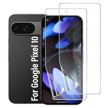 Imagem de Protetor de tela de hidrogel de alta sensibilidade para Google Pixel 10 / Pixel 10 Pro, 2 peças de película protetora de TPU transparente atualizada (não vidro temperado) [Clear HD]