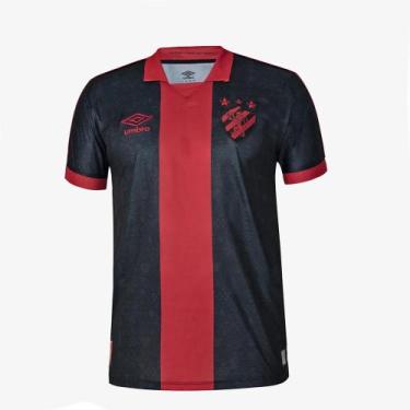 Imagem de Camisa Sport III 23/24 s/n Torcedor Umbro Masculina - Preto+Vermelho, 