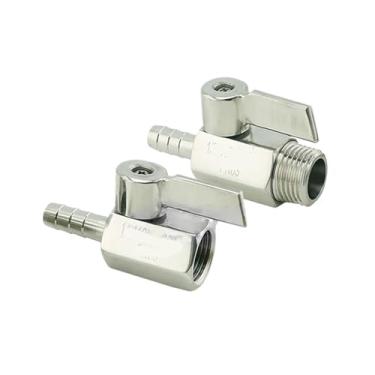 Imagem de PXNQMTJM 1 peça mini válvula de esfera de aço inoxidável 304 pagode válvula de esfera tubo de fio interno/externo 1/20.3 cm 1/10.2 cm 1/10.2 cm 3/20.3 cm 1/5.1 cm 8/10/12/15mm (1/20.3 cm), FEMALE_8MM)