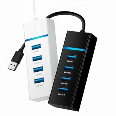 Imagem de HUB USB 3.0 4 Portas Alta Velocidade | Expansor com Cabo Reforçado | Ideal para PC, Notebook, PS4, PS5 e Periféricos