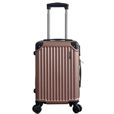 Imagem de Mala de Bordo ABS 10kg 17” a 21” Polegadas Mala de Viagem com Rodinhas 360° Cadeado Código (Rose-17”(7-8KG))