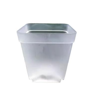 Imagem de Bandeja de plantas para mudas 10 peças de vaso de plástico para jardinagem 7 × 7 cm vaso quadrado pequeno para suculentas varanda (transparente)