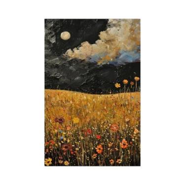 Imagem de Pintura Em Tela Vintage Floral Botânica De Flores Silvestres Da Primav