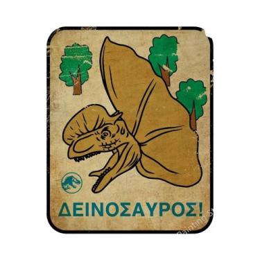 Imagem de Placa De Advertência Vintage De Dinossauro, Pôster Retrô, Arte Estétic