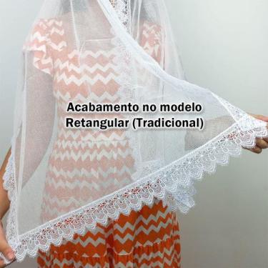 Imagem de Véu Ccb Adulto Renda Guipir Média Congregação Cristã no Brasil (modelo