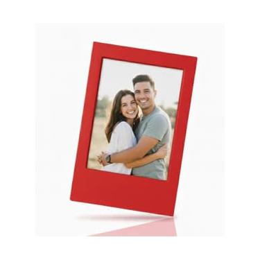 Imagem de Porta Retrato Magnético Para Câmeras Fujifilm Instax - Fotos 8x5| Ideal para Colecionadores, Decoração de Casa, Lembranças de Viagem e Presente(1 Unidade,Vermelho)