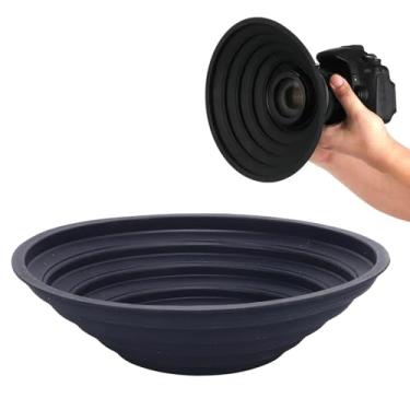 Imagem de EBTOOLS Capa de Lente de Câmera, Capa de Lente de Silicone Anti-reflexo para Câmeras DSLR e Sem Espelho de 50 a 70 Mm, Com Design Dobrável para Fácil Armazenamento e Clareza Fotográfica