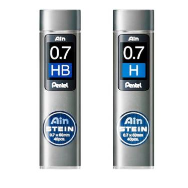 Imagem de Pentel Ain Stein Lapiseira grafite de 0,7 mm, 40 condutores (C277-HB) - pacote com 2