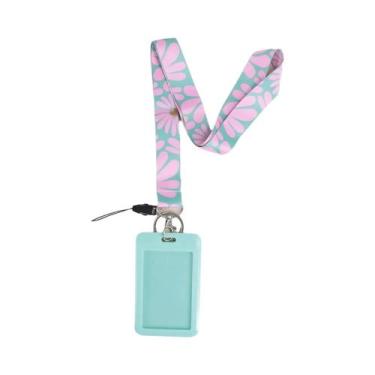 Imagem de Cordão Rosa Flor Margarida Para Crachá, Chaveiro, Alça De Celular, Ace