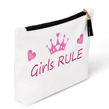 Imagem de QIBAJIU Galentines Day Bolsa de Maquiagem Presentes Decorações de Lembranças de Festa, Regra, 9.4 x 6.9 x 1.9 inch