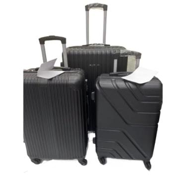 Imagem de Mala de Bordo 10kg ABS Casca Dura, Rodinhas Giratórias 360°, Cadeado com Senha, Bagagem de Mão Viagem(Cinza Esculro,N19-9kg)