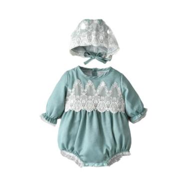 Imagem de Macacão De Verão Em Renda Para Bebê Menina Com Chapéu, Body Fofo Para 