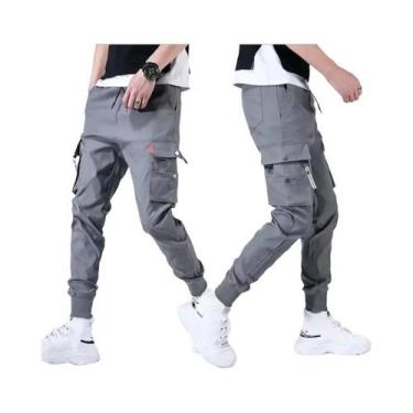 Imagem de Calças Táticas Masculinas Para Trabalho Com Múltiplos Bolsos, Casuais,