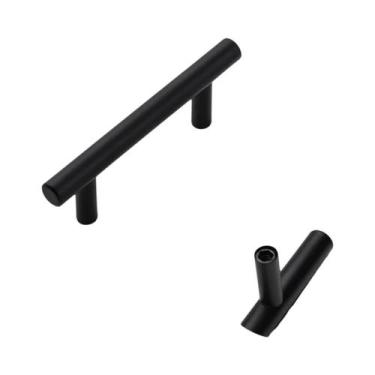 Imagem de Puxadores De Porta Em Liga De Zinco Preto E Dourado 6PCS, Botões Para 