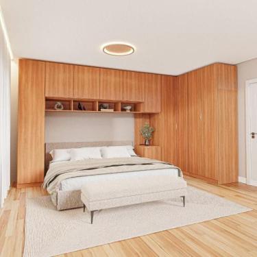 Imagem de Guarda-roupa Modulado de Canto 11 Portas 8 Peças Hera Cabecasa Madeira