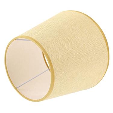 Imagem de Abajur de cor sólida abajur abajur bolha lustre abajures para abajur tambor abajur luz de chão abajur abajur de cabeceira abajur abajur abajur acessório tampa da lâmpada (Color : Light Yellow, Size