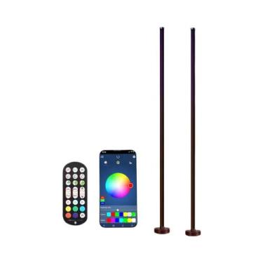 Imagem de Luminária De Chão LED Inteligente RGB Com Controle Remoto Por APP, Sin