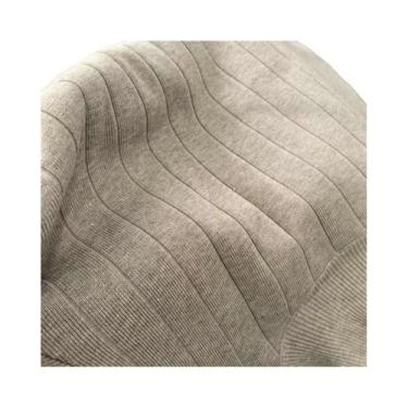 Imagem de Conjunto De Moletom Feminino Branco De Tricô: Suéter Gola Alta E Calça