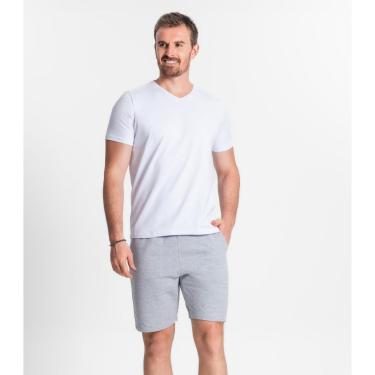 Imagem de Bermuda Masculina Plus Size Moletom Diametro Cinza-Masculino