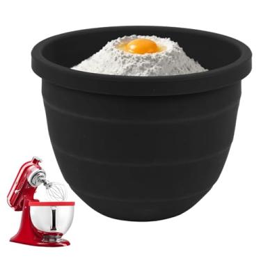 Imagem de Forros de silicone dobráveis para batedeira Kitchenaid com cabeça inclinada de 5 litros - inserção de tigela de silicone de grau alimentício segura para máquina de lavar louça - Acessórios de