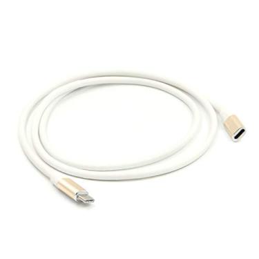 Imagem de Cabo de Extensão USB-C USB 3 1 Tipo C Macho para Fêmea Adaptador Conversor Sincronização Dados e Carregamento MacBook Dispositivos Tipo-C Transferência Rápida Seguro Plugue Liga Alumínio Design Revers