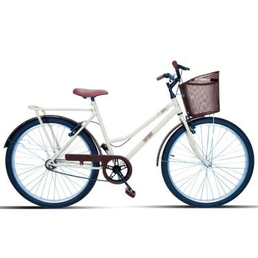 Imagem de Bicicleta Feminina Aro 26 Retro Classica Com Cestinha-Feminino