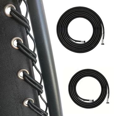 Imagem de ZUSHALLMY Cabos de substituição de cadeira de gravidade zero, kit de reparo elástico para poltronas reclináveis e espreguiçadeiras externas, conjunto de 4 peças com cadarços elásticos longos e curtos