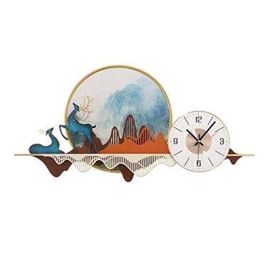 Imagem de KHUTRW3D Cozinha Grande Clássico Criatividade Restaurante Sala de Estar Relógio de Parede Decorações de Metal Relógio de Parede Decoração