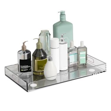 Imagem de Bandeja de servir de acrílico – decorativa multifuncional | Suporte de comida de acrílico | para charcutaria, sobremesa, higiene, aperitivo, frutas, café da manhã, festa de inauguração de casa