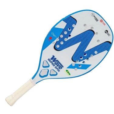 Imagem de Raquete de Beach Tennis Wave Super Spin Azul e Branco Carbono-Unissex