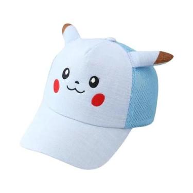 Imagem de Boné De Beisebol Infantil Pikachu Pokémon Com Tela, Viseira De Verão, 