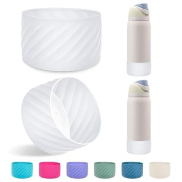 Imagem de 2 peças de manga de base de silicone para garrafa de água Owala FreeSip Twist and Flip protetor de silicone para garrafa Owala Acessórios de garrafa de água livre de BPA