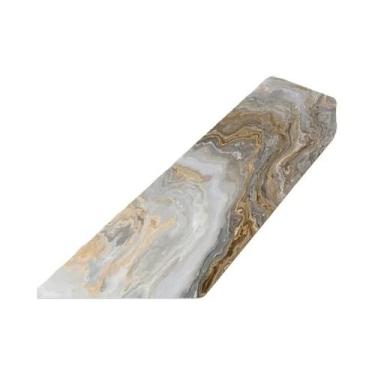 Imagem de Tapete Boho Vintage Com Listras Florais Em Tom De Laranja E Verde Para