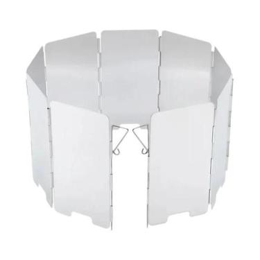 Imagem de Protetor De Vento Dobrável Para Fogão a Gás Com 9 Placas Em Liga De Al