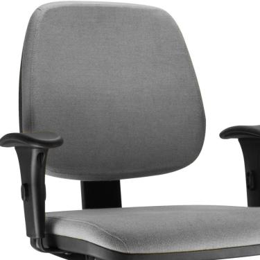 Imagem de Cadeira Giratória Job L02 Executiva Ergonomica Escritório Crepe Cinza - Lyam Decor