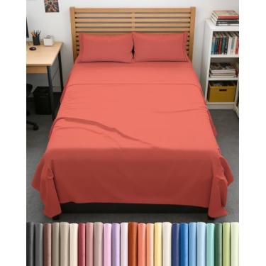 Imagem de Jogo de cama casal GG – 4 peças extra longo estendido casal GG – Macio, respirável e refrescante – Cabe em colchões de 20,3 a 40,6 cm com bolsos profundos – 137,2 cm x 203,2 cm – Fácil ajuste