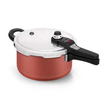 Imagem de Panela De Pressão Eterna Grená 22 Cm 4,5 L Em Alumínio Com Revestimento Interno Antiaderente Nigro