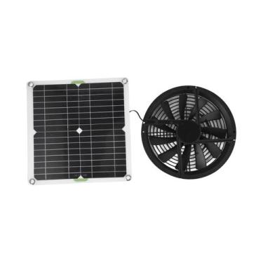 Imagem de Kit De Ventilador Solar De 100W À Prova d'Água Para Galinheiro, Estufa