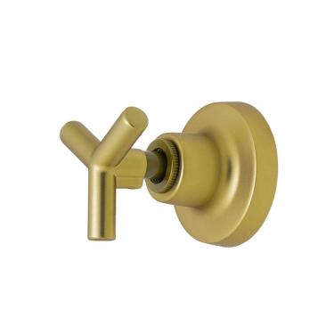 Imagem de Acabamento Registro Dourado Fosco Padrão Deca Pressão E Gaveta Metal Luxo