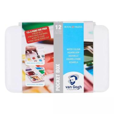 Imagem de Aquarela em Pastilha Van Gogh Pocket Box Estojo com 12 Cores - TALENS