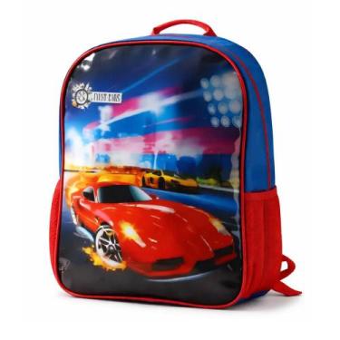 Imagem de Mochila Infantil de Costa Carros Vermelha DF1021 - FIRST