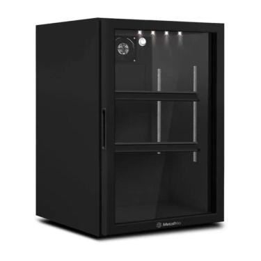 Imagem de Mini Expositor Para Balcões Vb11 Metalfrio Refrigerador 115 Litros All Black 110v