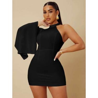 Imagem de Vestido Curto Manga Flare - Lunii, Preto, G